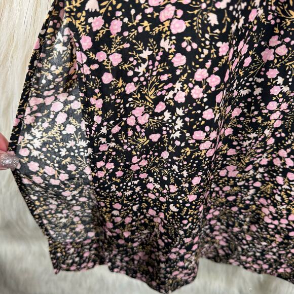 J. Crew Tie-Waist Midi Shirt Dress Fall Garden Floral Long Sleeve Casual Size 4 - Picture 10 of 14